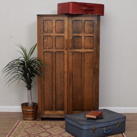 Restored Oak Gents Wardrobe