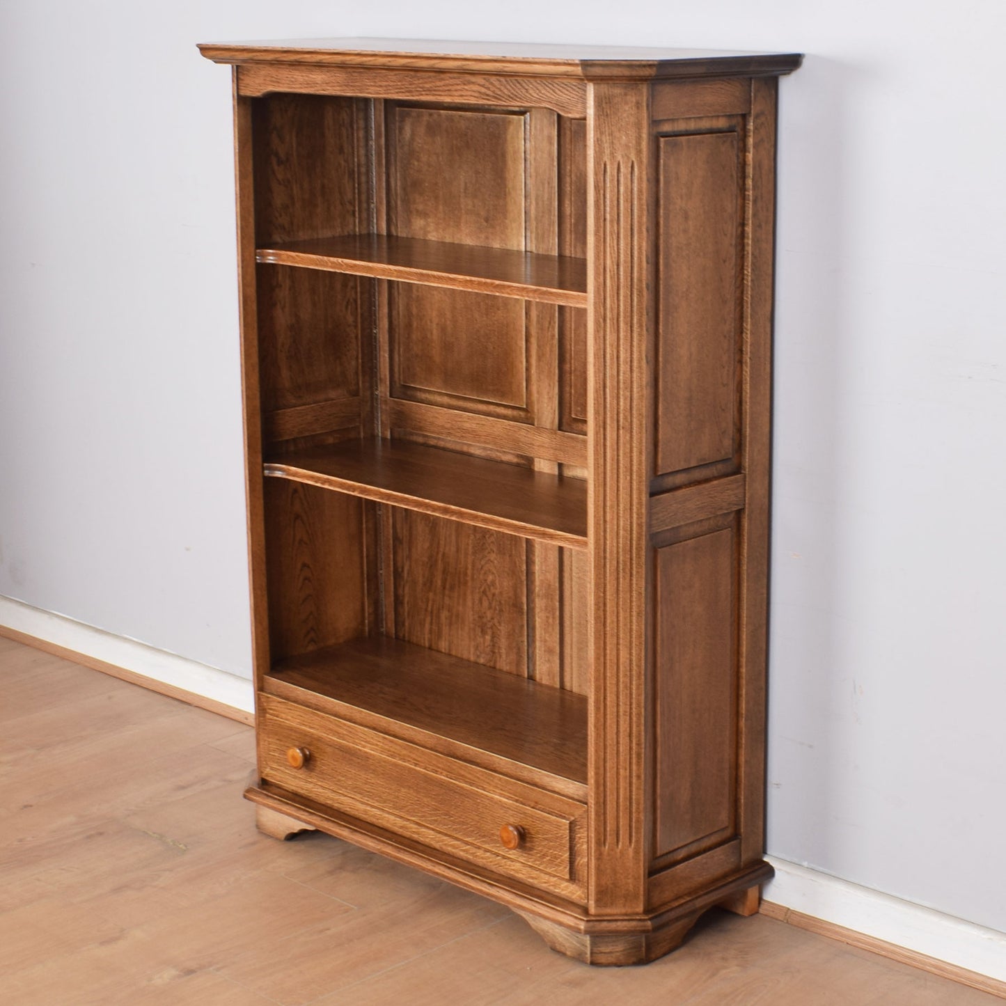 Oak Bookcase with Drawer