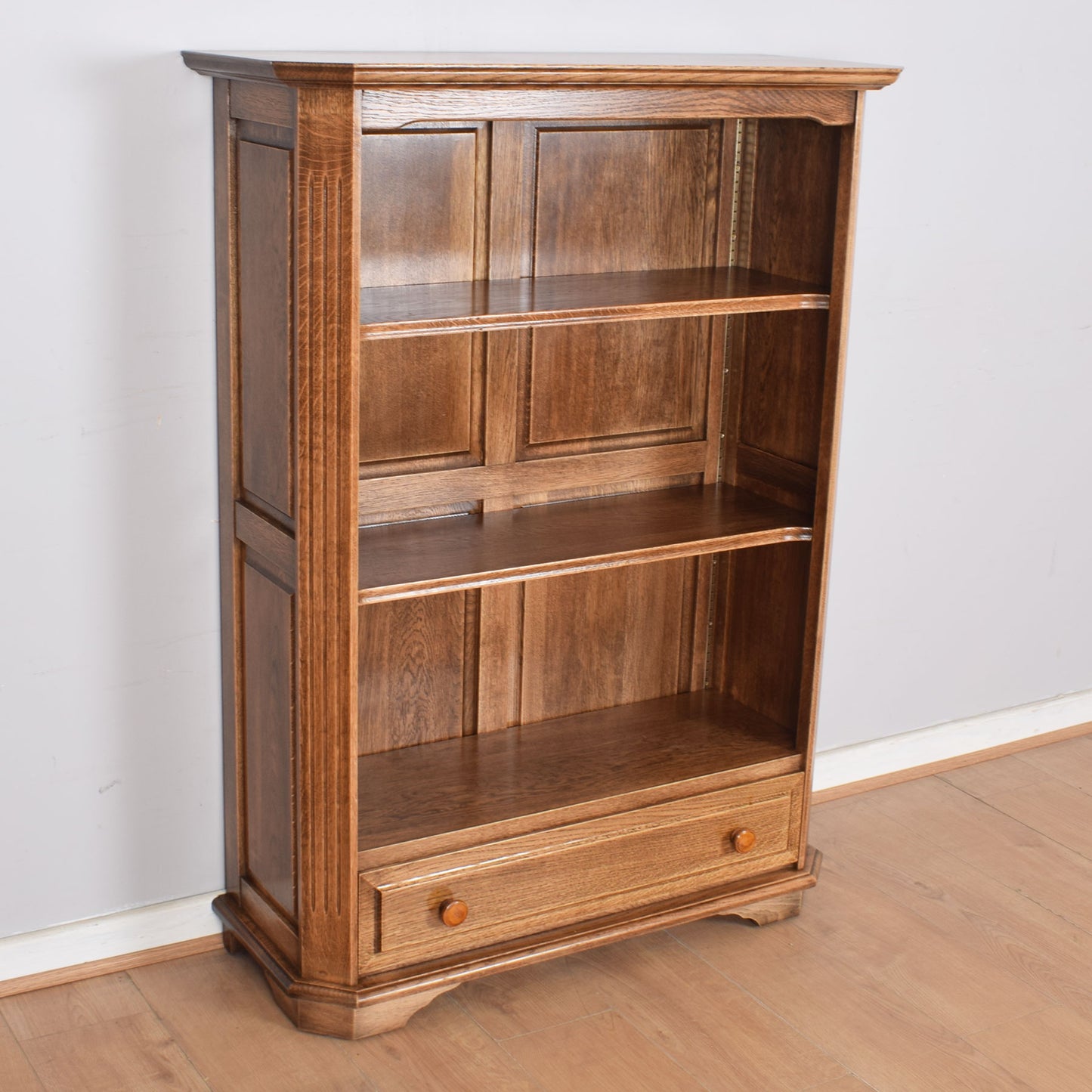 Oak Bookcase with Drawer