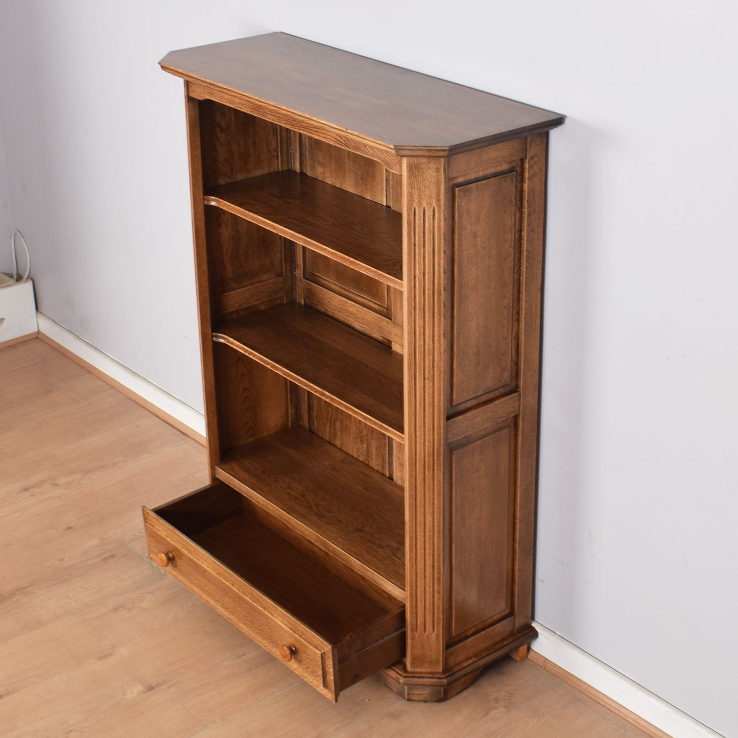 Oak Bookcase with Drawer