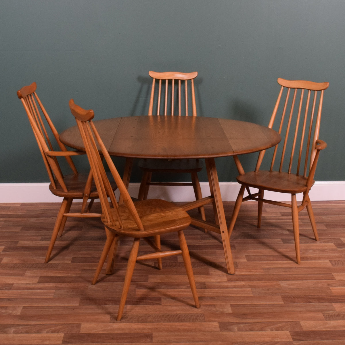 Ercol table and 6 chairs