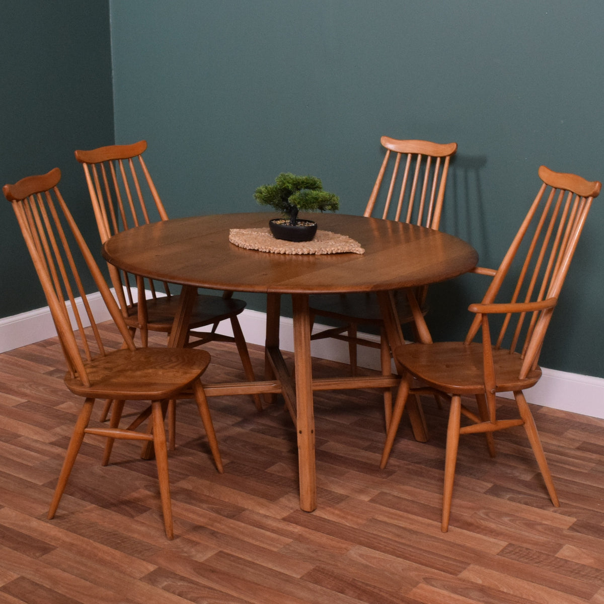 Ercol table and 6 chairs