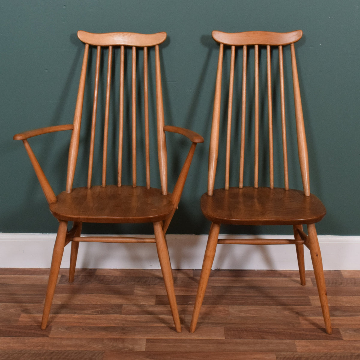 Ercol table and 6 chairs