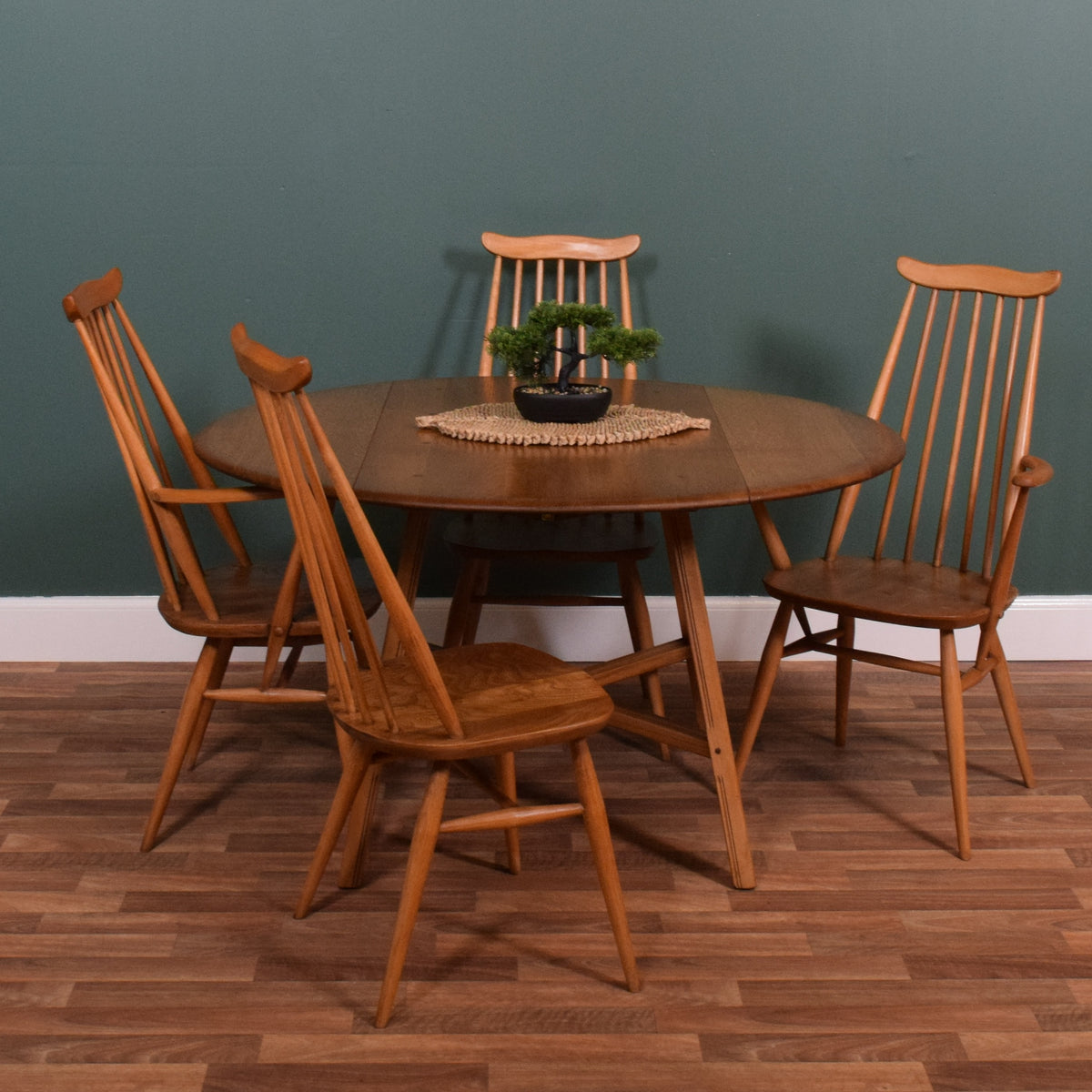 Ercol table and 6 chairs