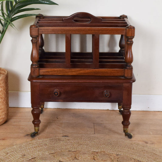 Restored Mahogany Magazine Rack