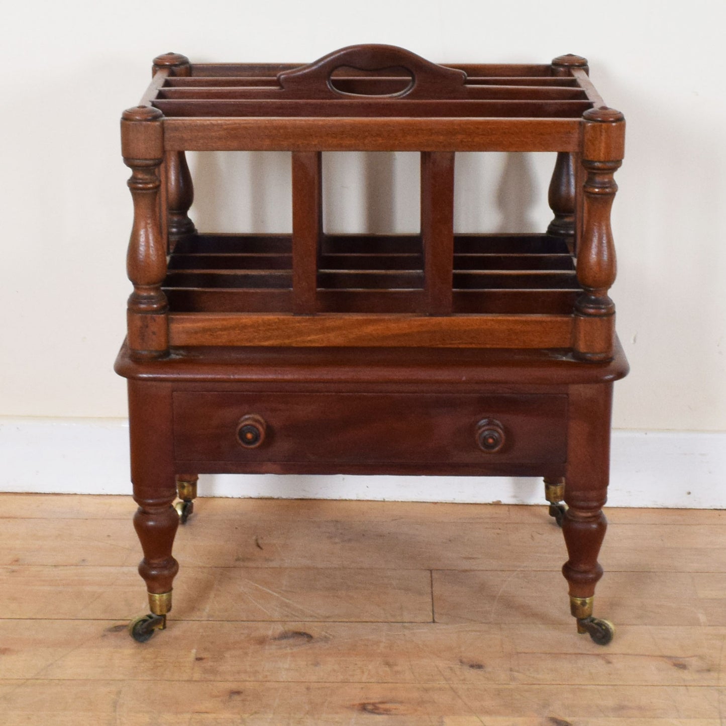 Restored Mahogany Magazine Rack