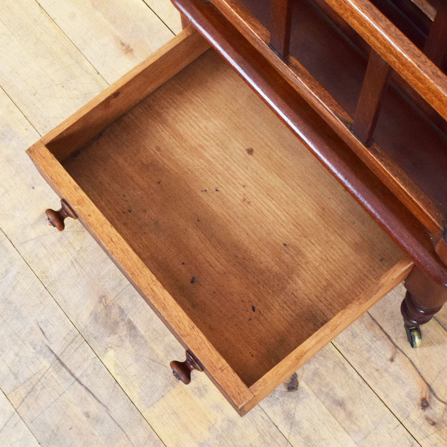 Restored Mahogany Magazine Rack