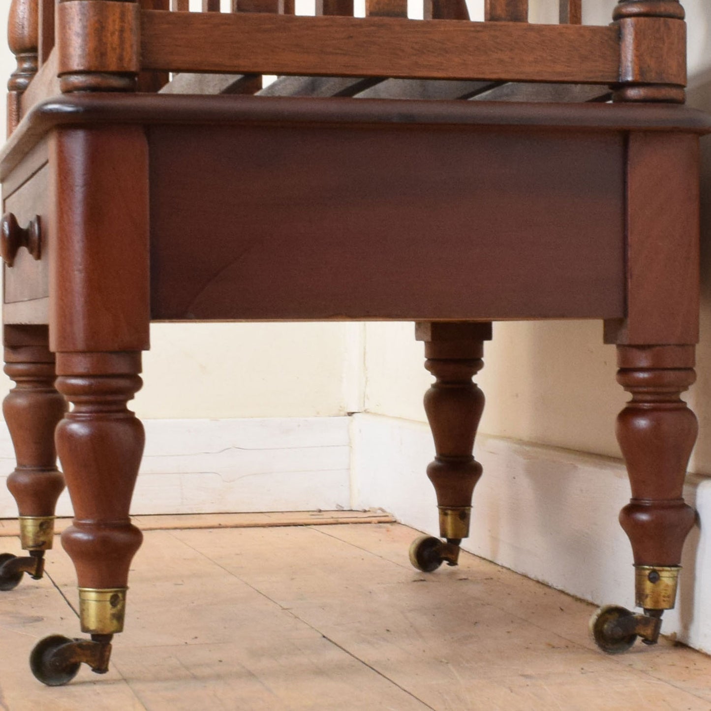 Restored Mahogany Magazine Rack