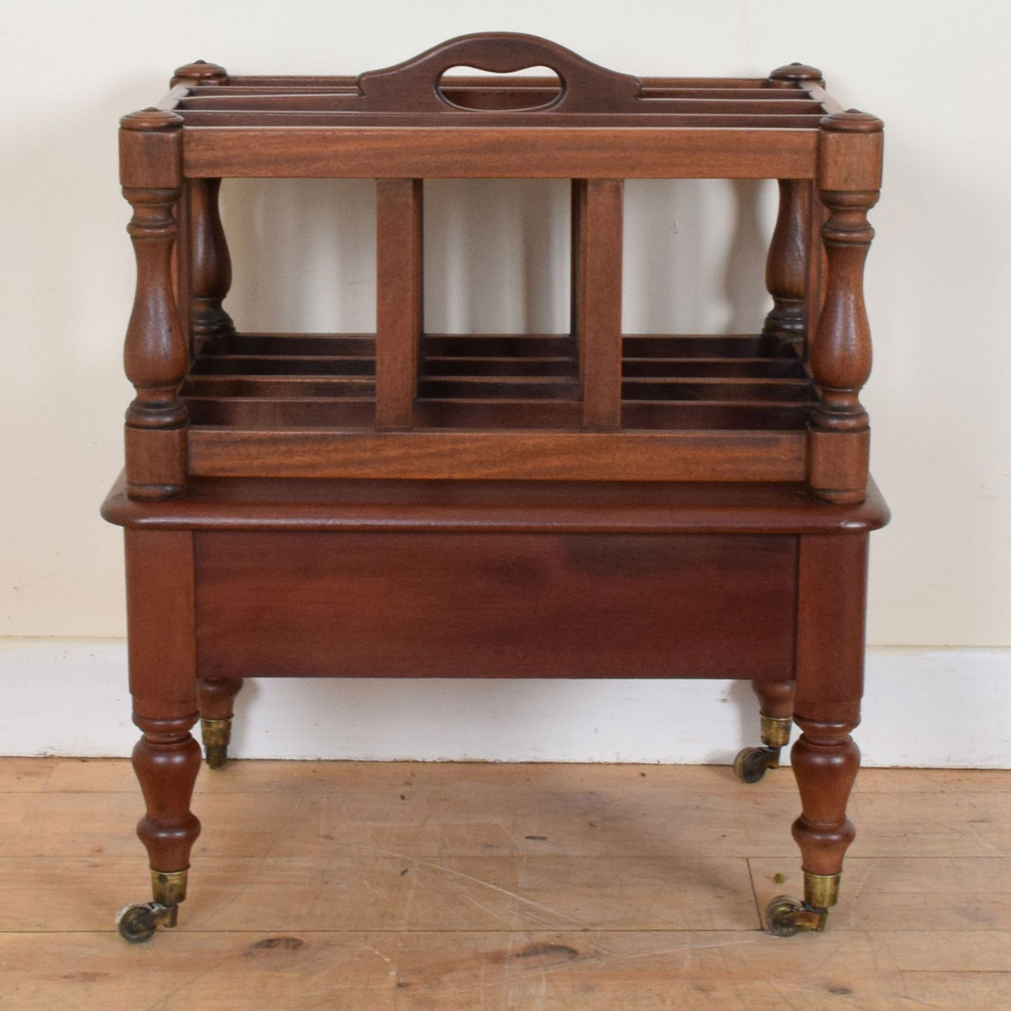 Restored Mahogany Magazine Rack