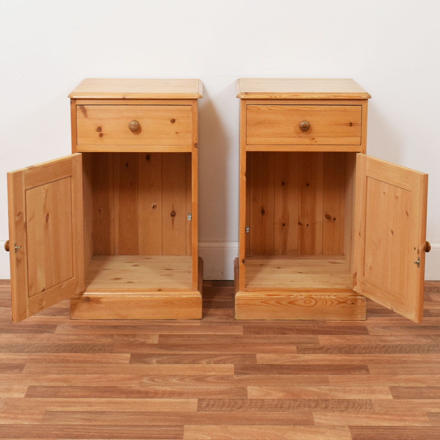 Pair of Pine Bedsides