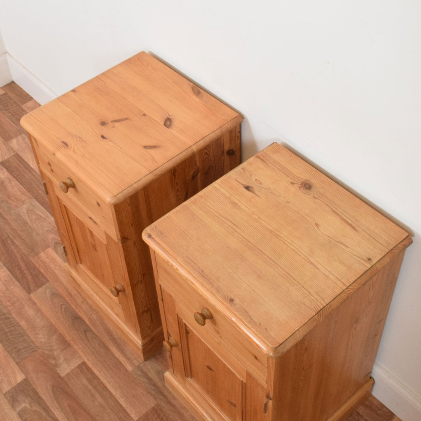 Pair of Pine Bedsides