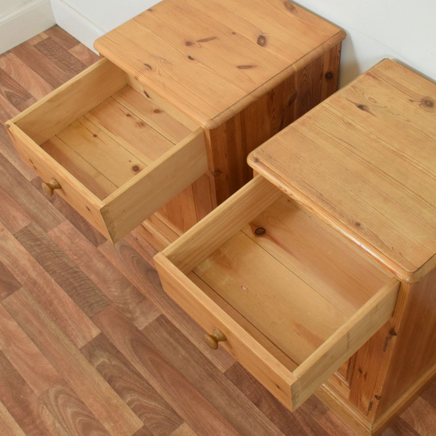Pair of Pine Bedsides