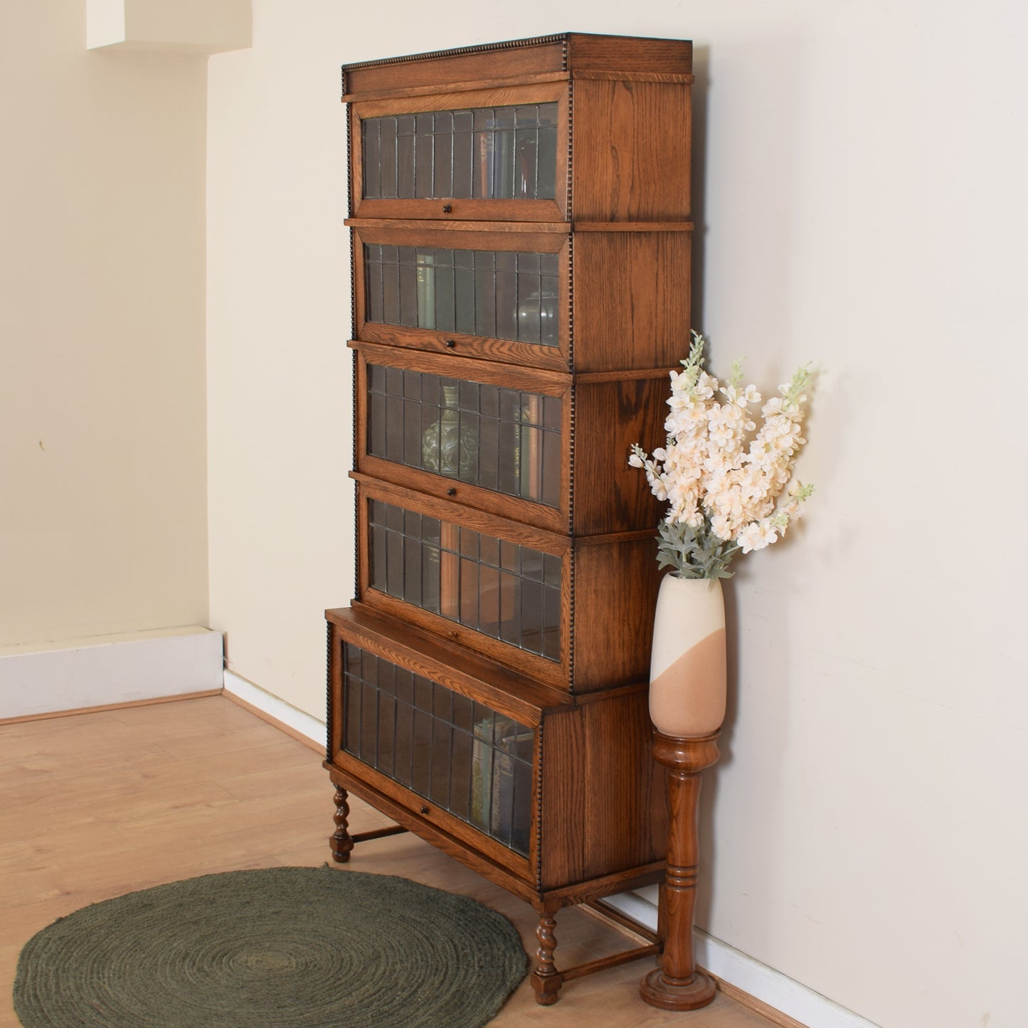Oak Tall Barristers Bookcase