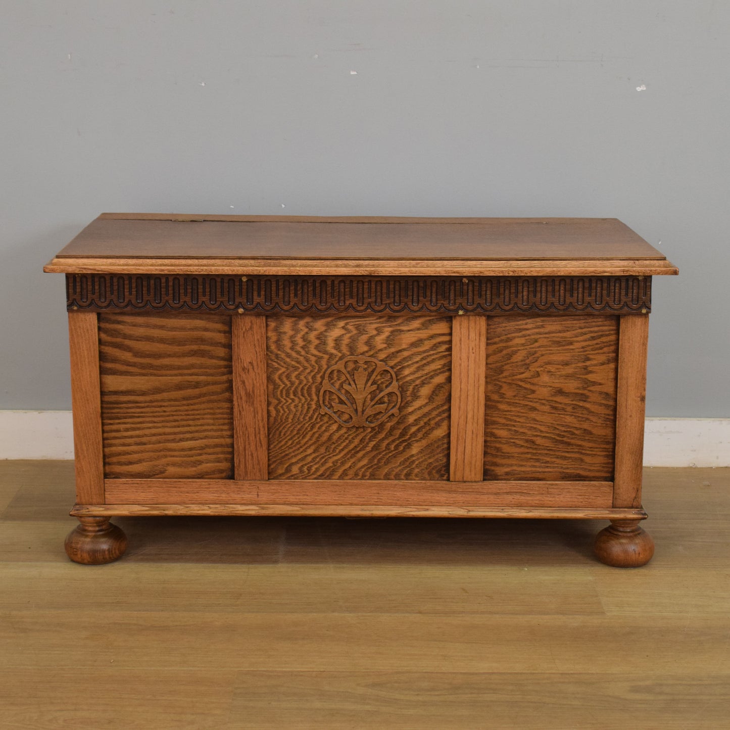 Carved Oak Blanket Box