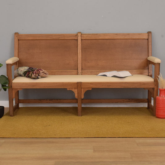 Refinished Oak Bench