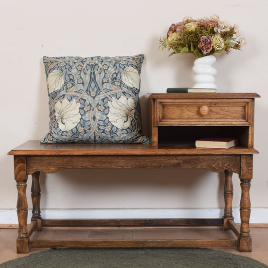 Oak Telephone Seat