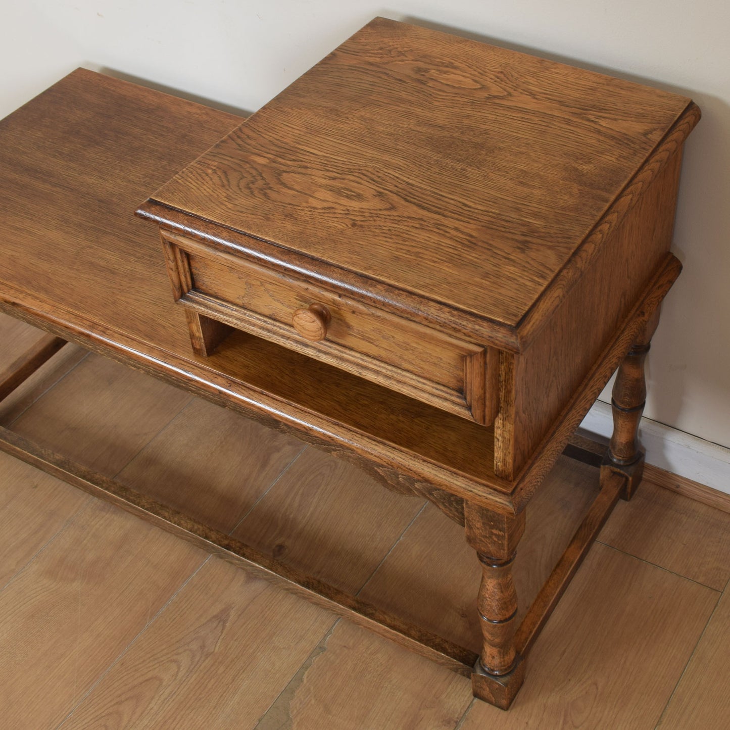 Oak Telephone Seat