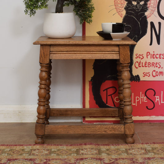 Restored Oak Side Table