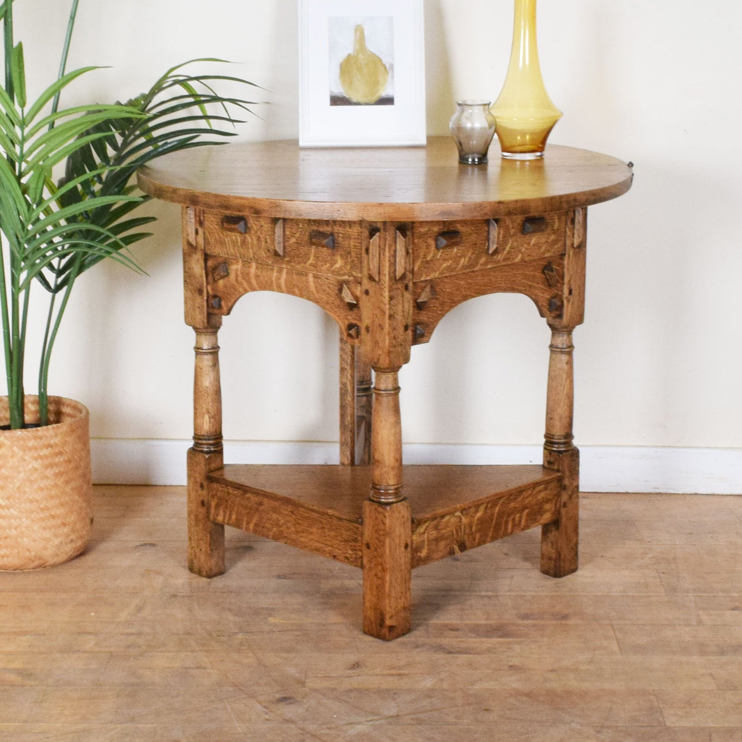 Carved Folding Hall Table