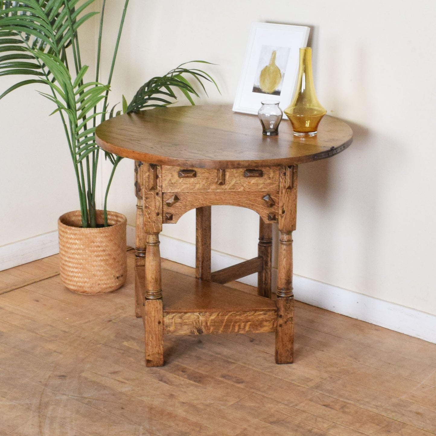 Carved Folding Hall Table