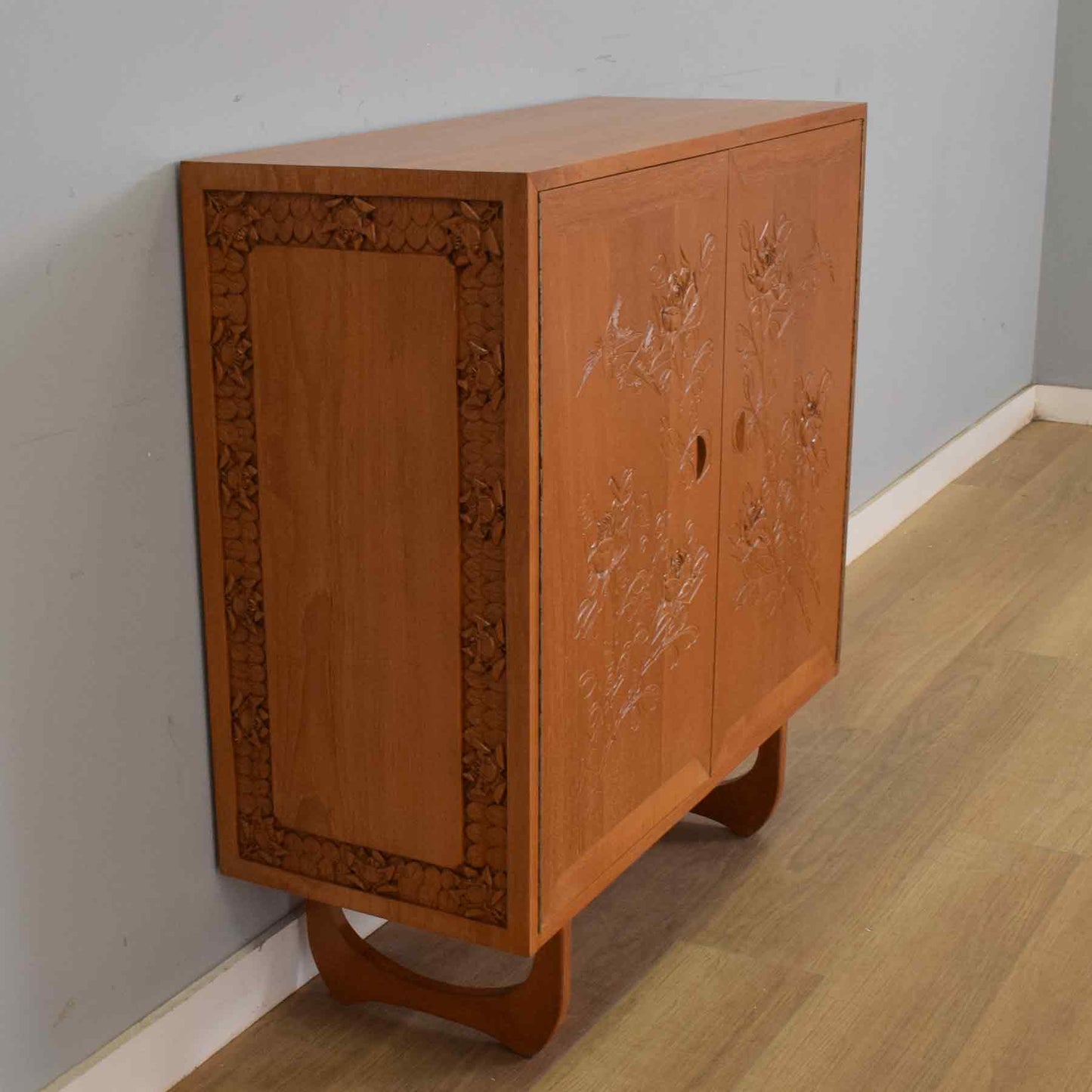 Mid-Century Carved Cabinet