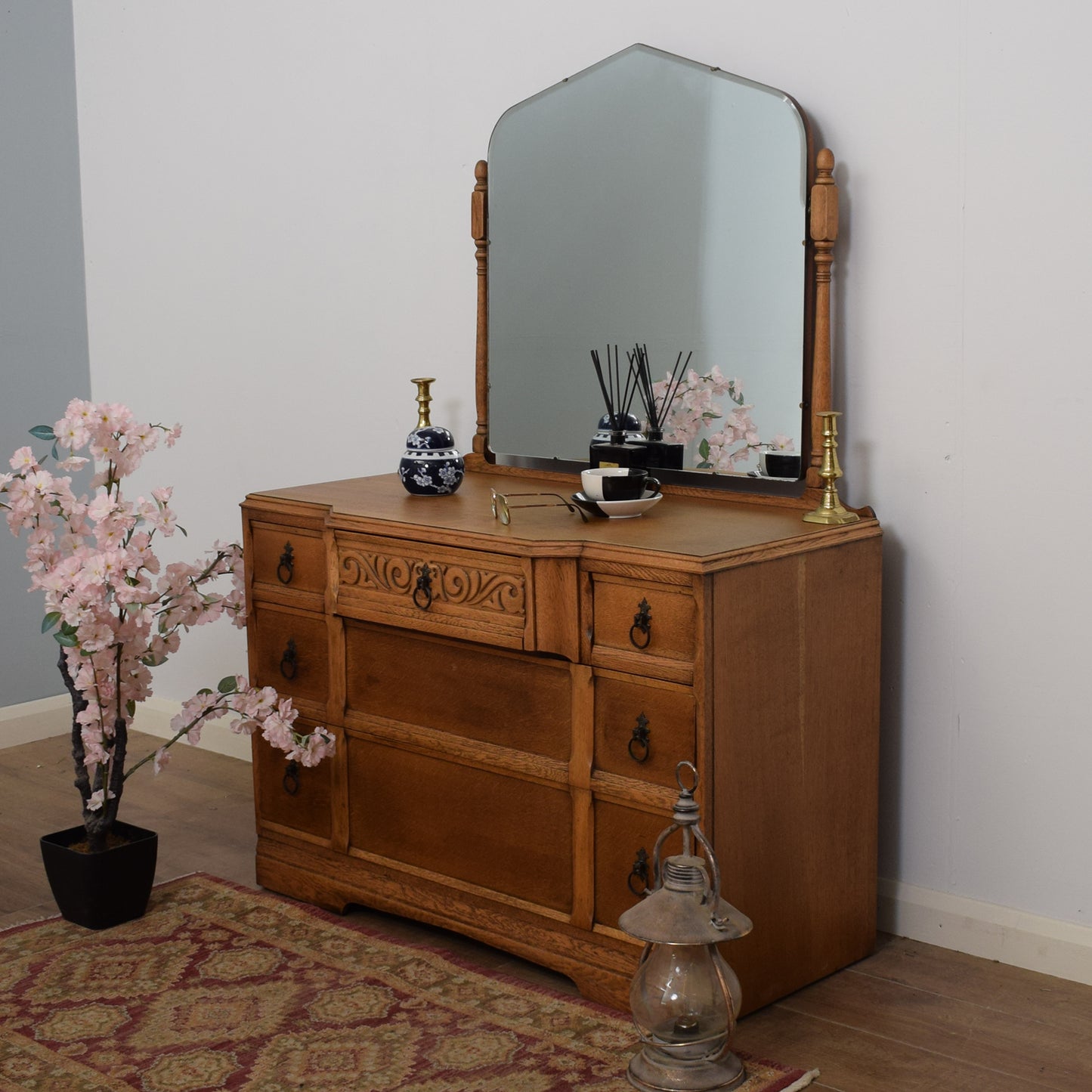 Restored Oak Dressing Table