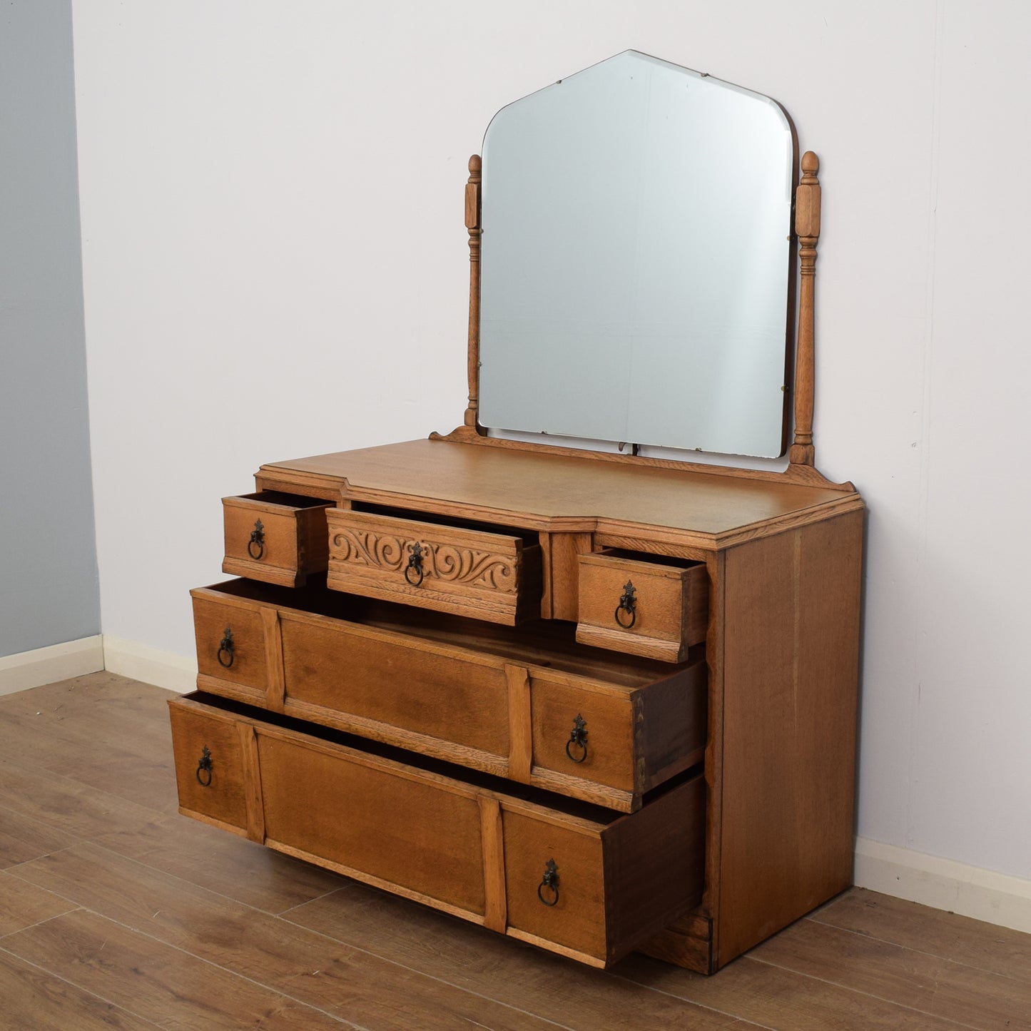 Restored Oak Dressing Table