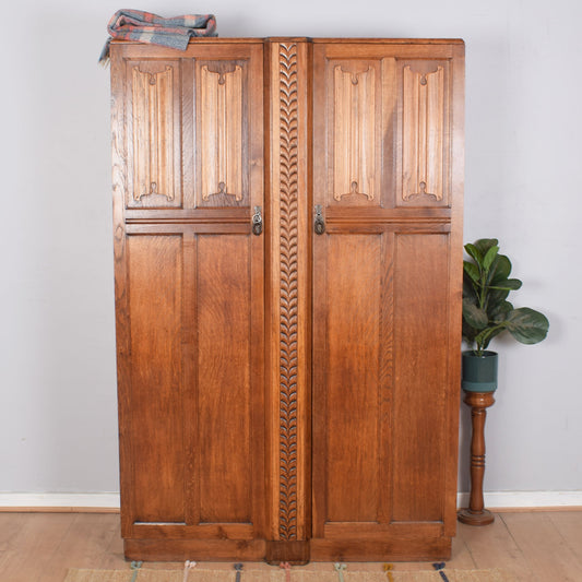 Vintage Oak Ladies Wardrobe