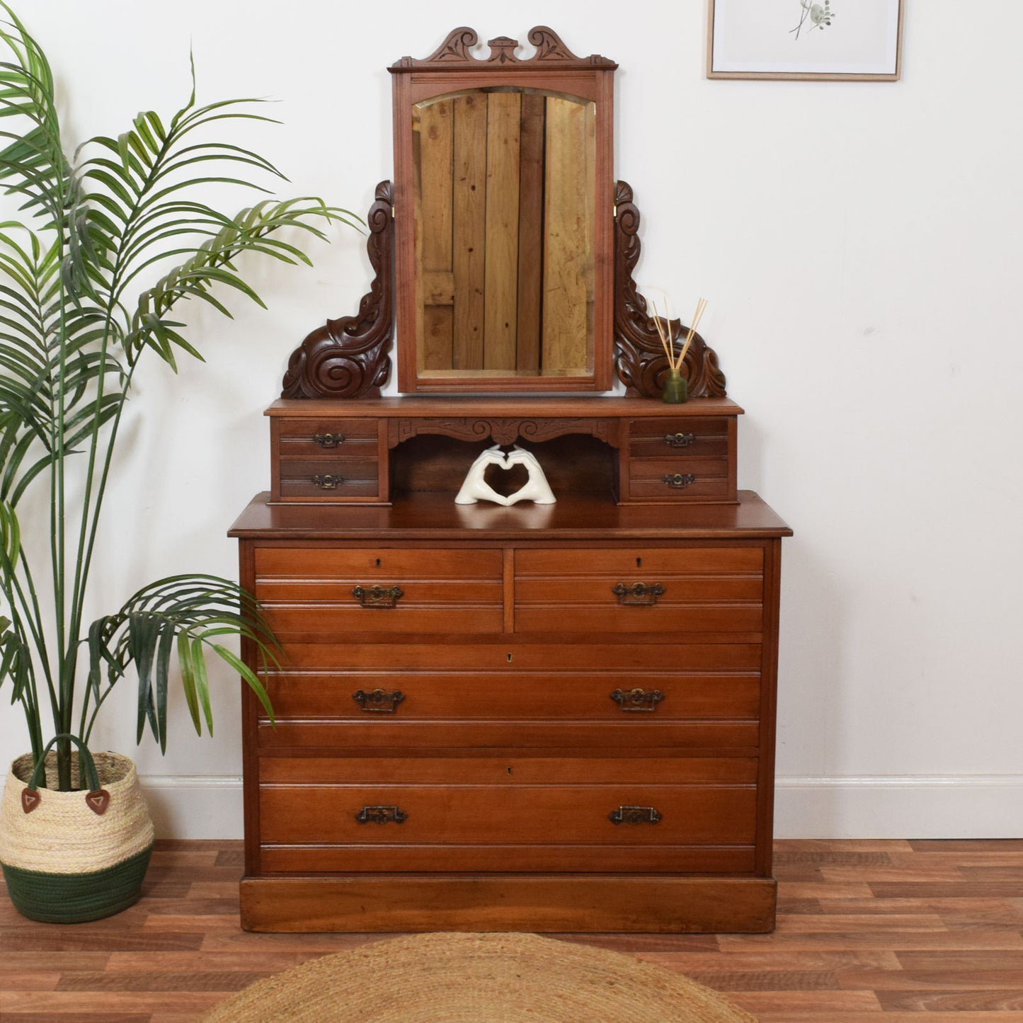 Carved Mahogany Dressing Table