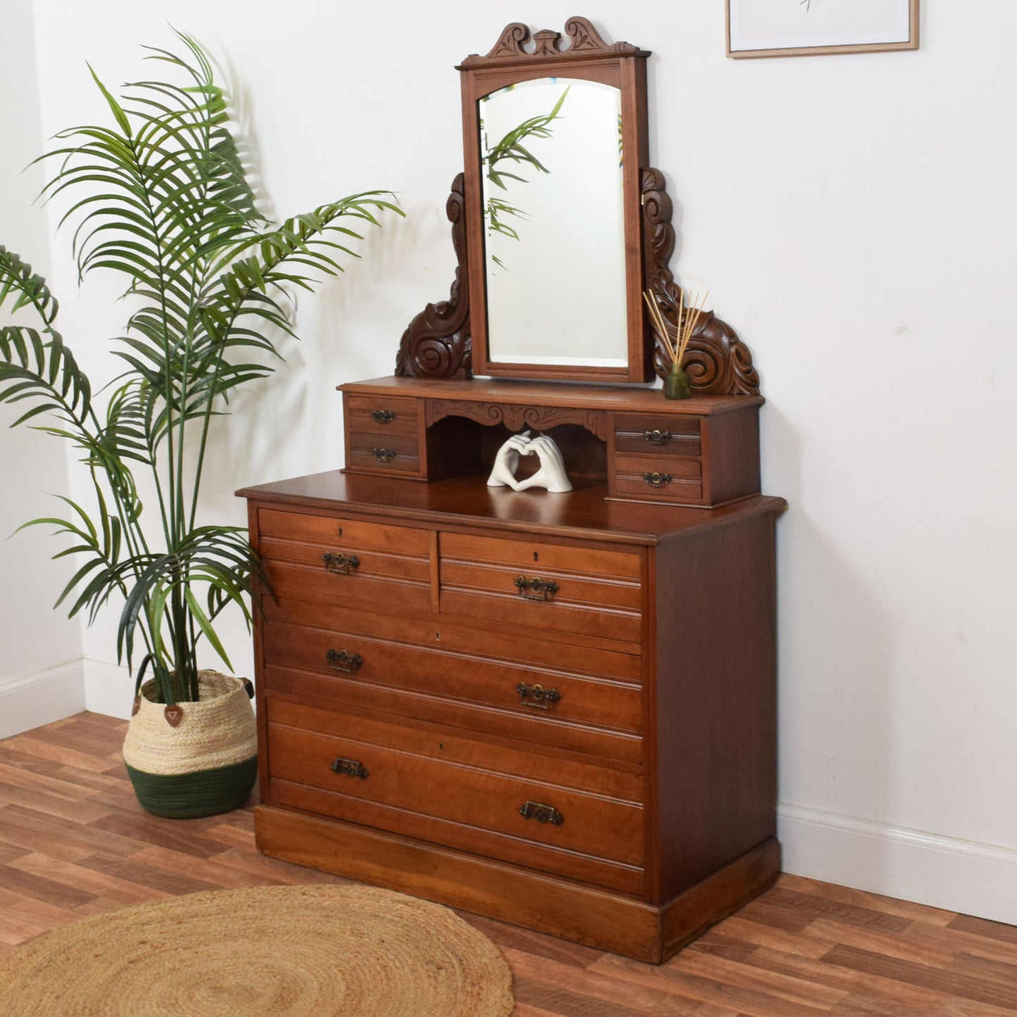 Carved Mahogany Dressing Table