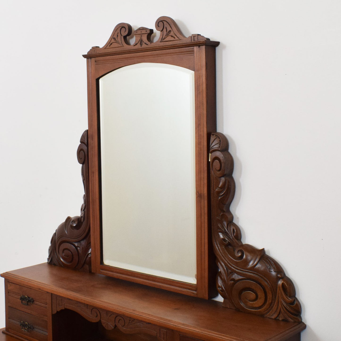 Carved Mahogany Dressing Table
