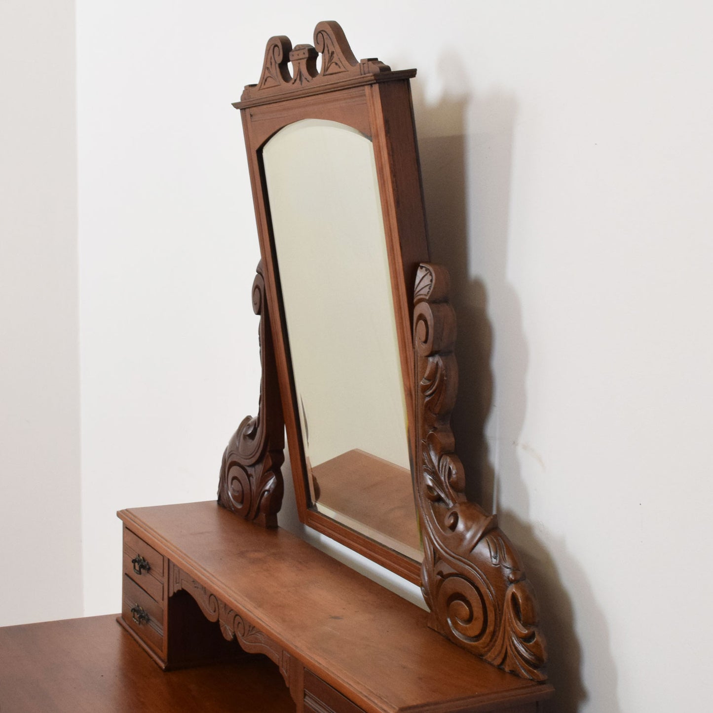 Carved Mahogany Dressing Table