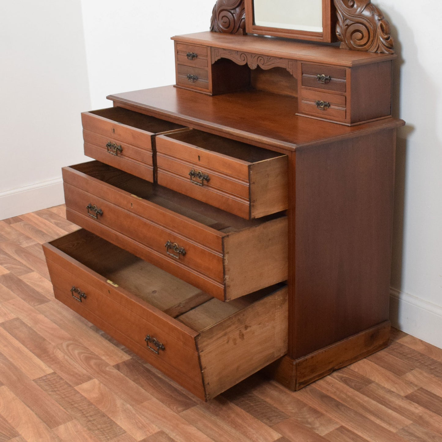 Carved Mahogany Dressing Table