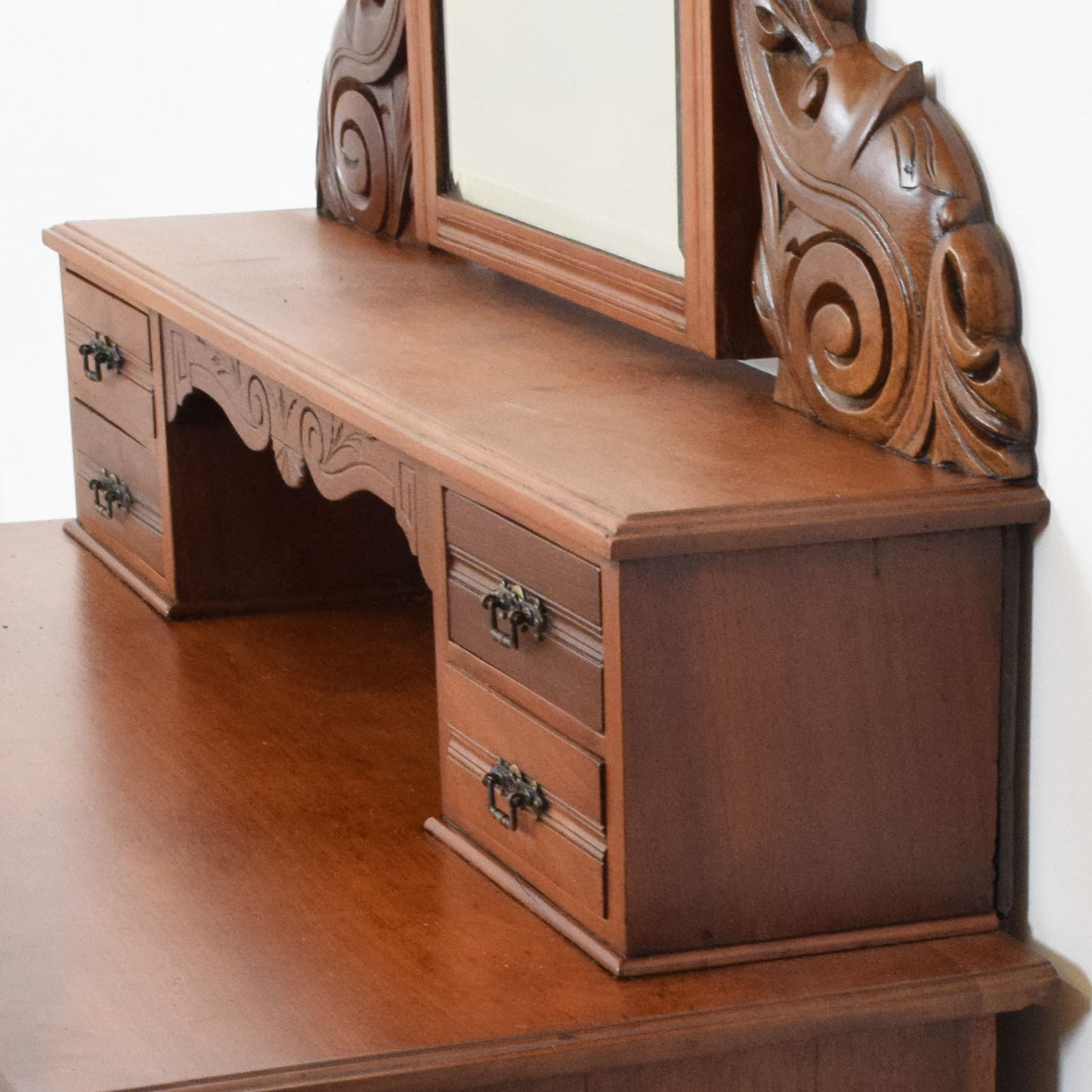 Carved Mahogany Dressing Table
