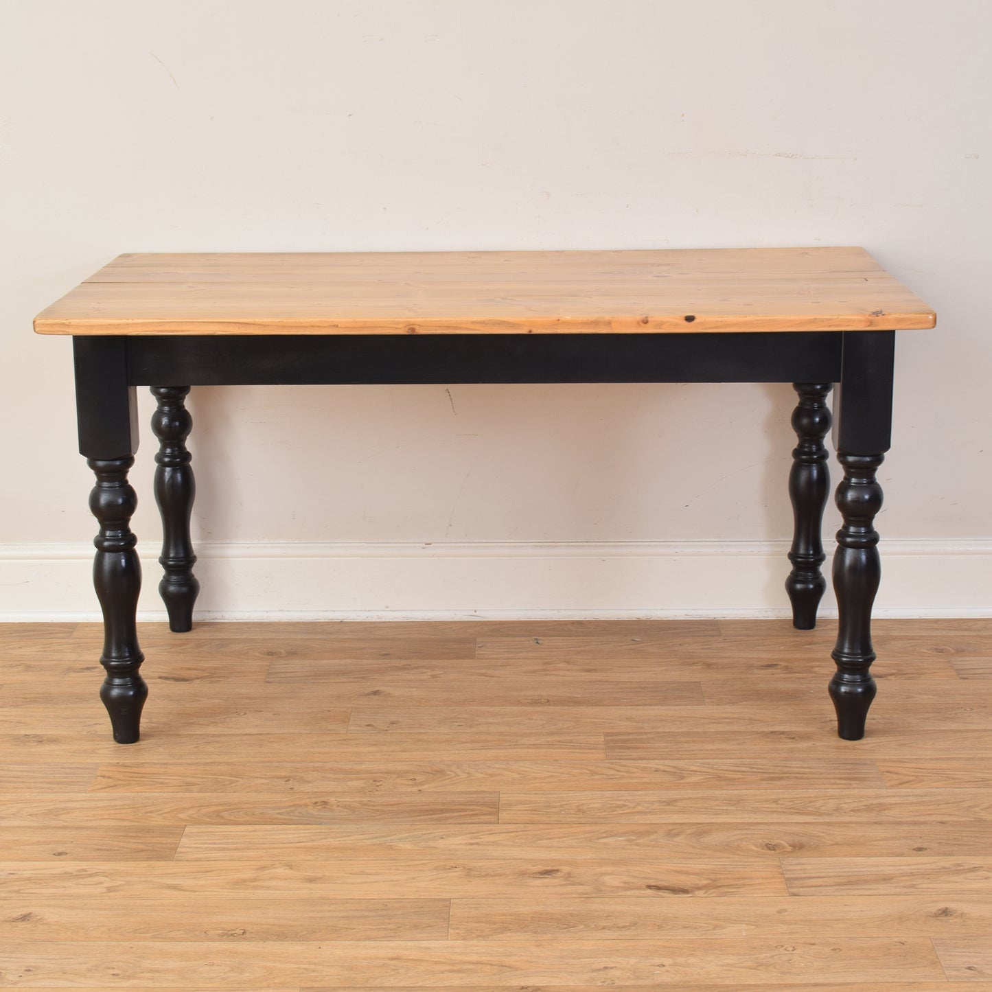 Painted Pine Table And Four Chairs