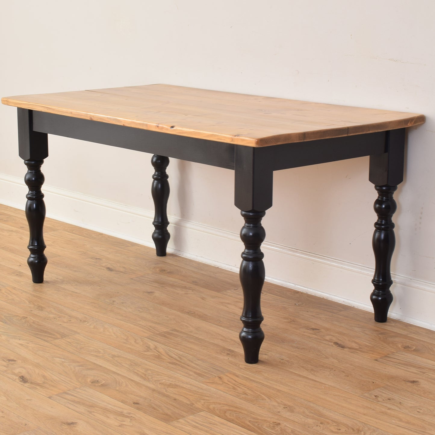 Painted Pine Table And Four Chairs