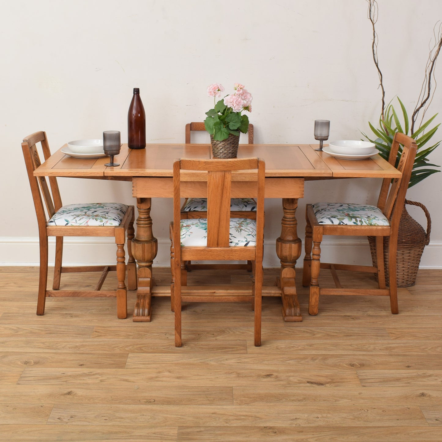 Draw Leaf Table And Four Chairs