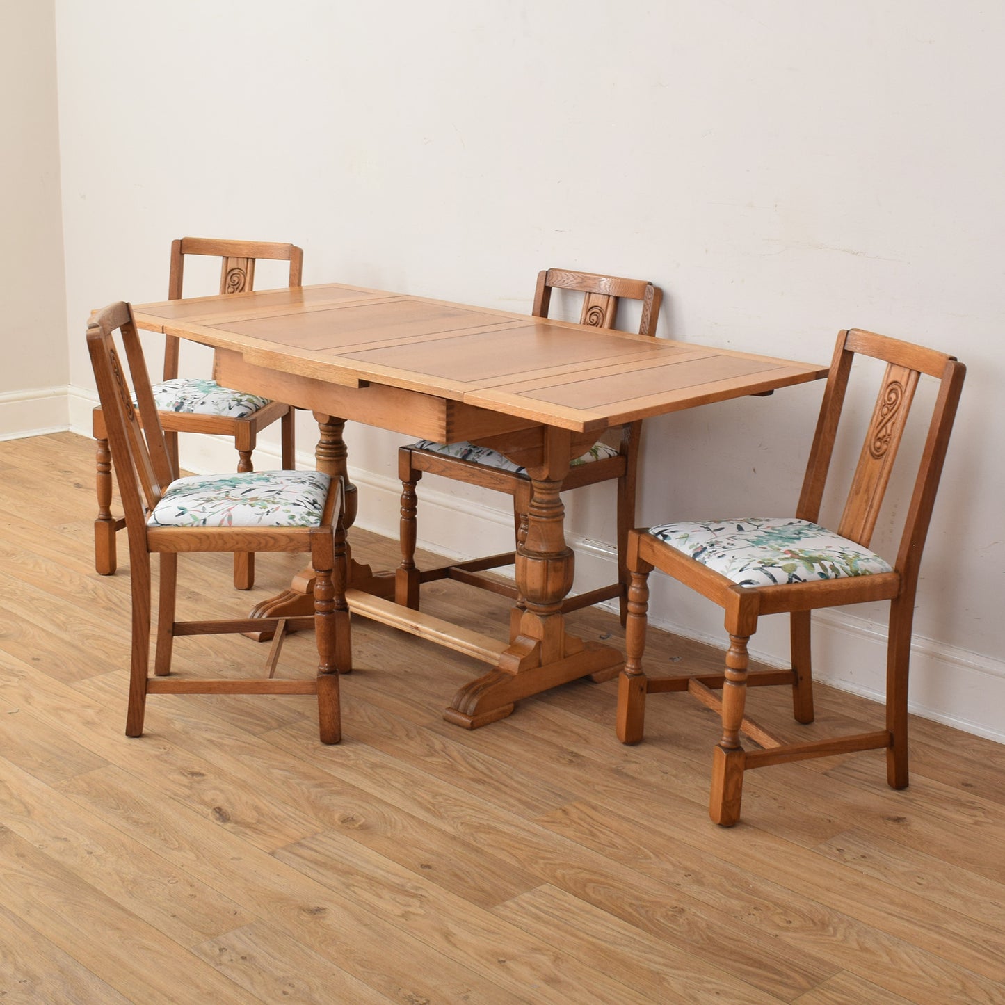 Draw Leaf Table And Four Chairs