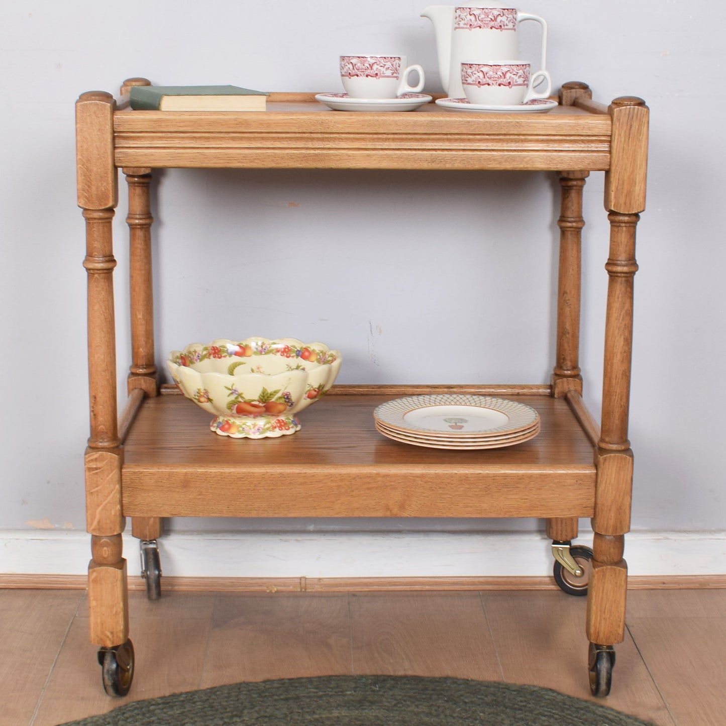 Oak Serving Trolley