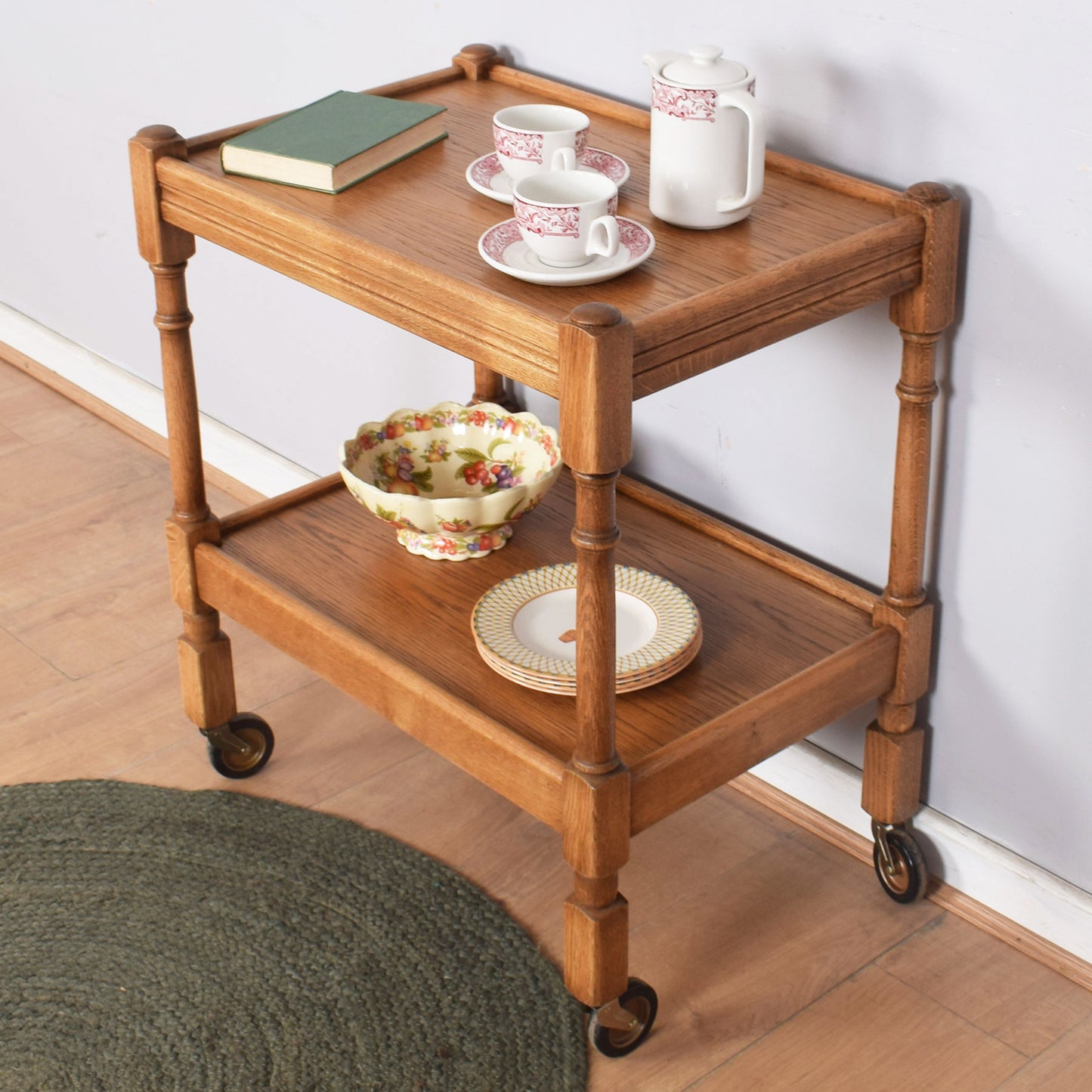 Oak Serving Trolley