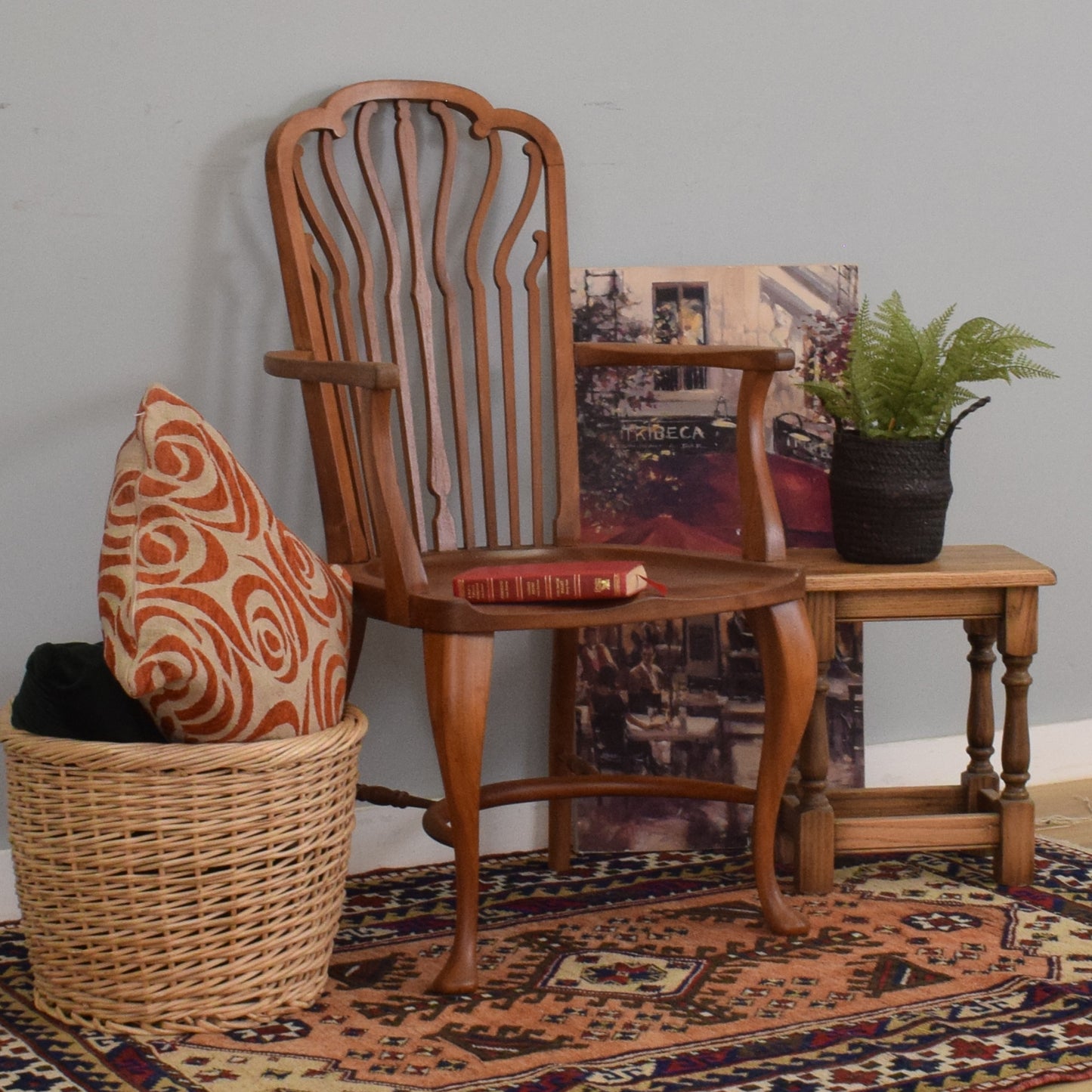 Restored Mahogany Carver Chair