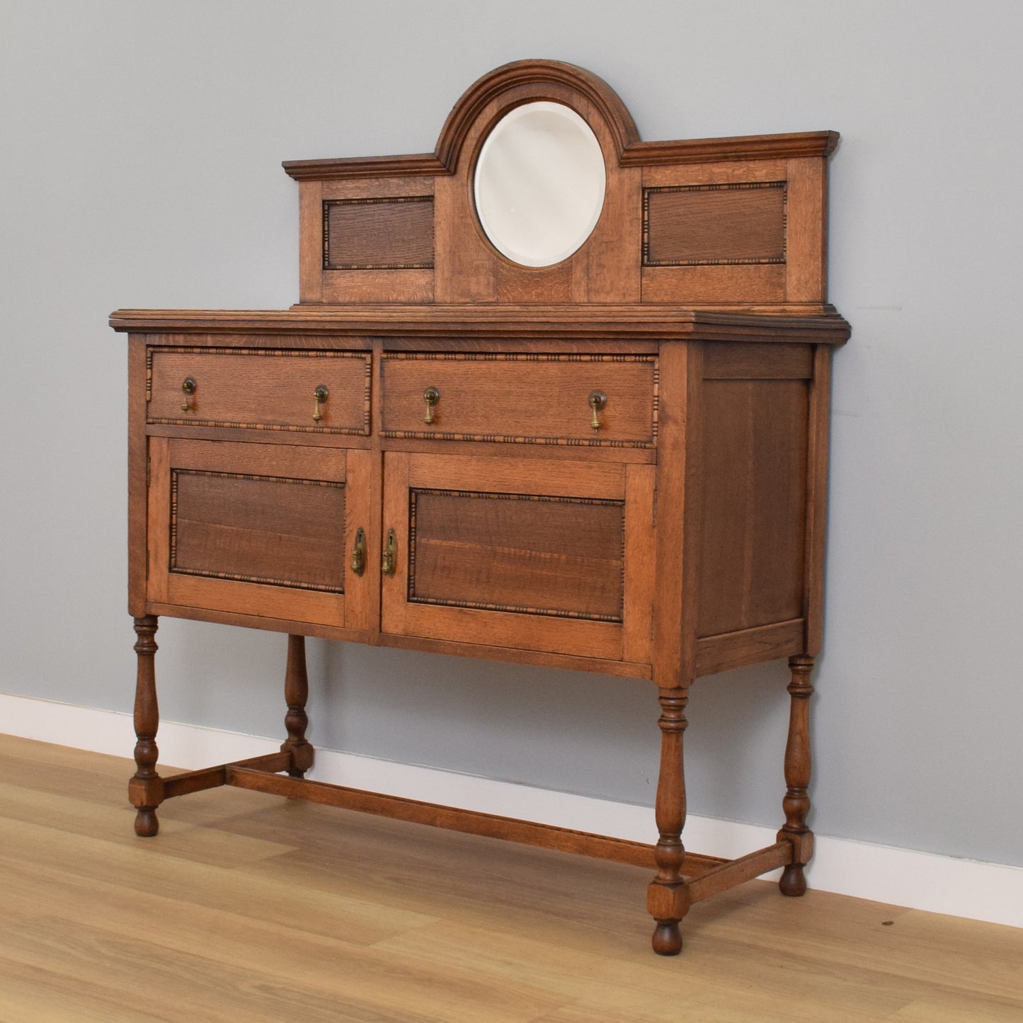 Oak Sideboard with Mirror