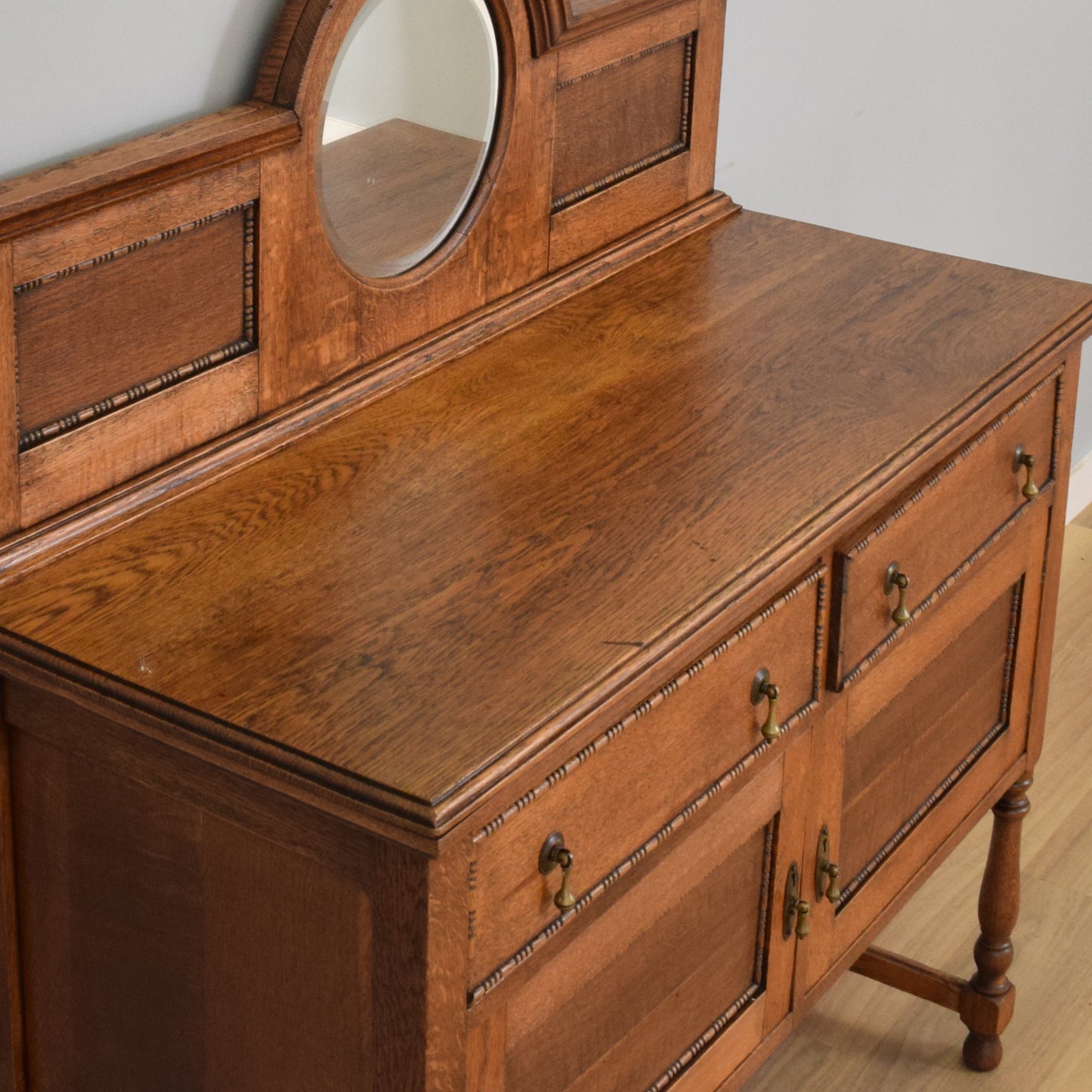 Oak Sideboard with Mirror