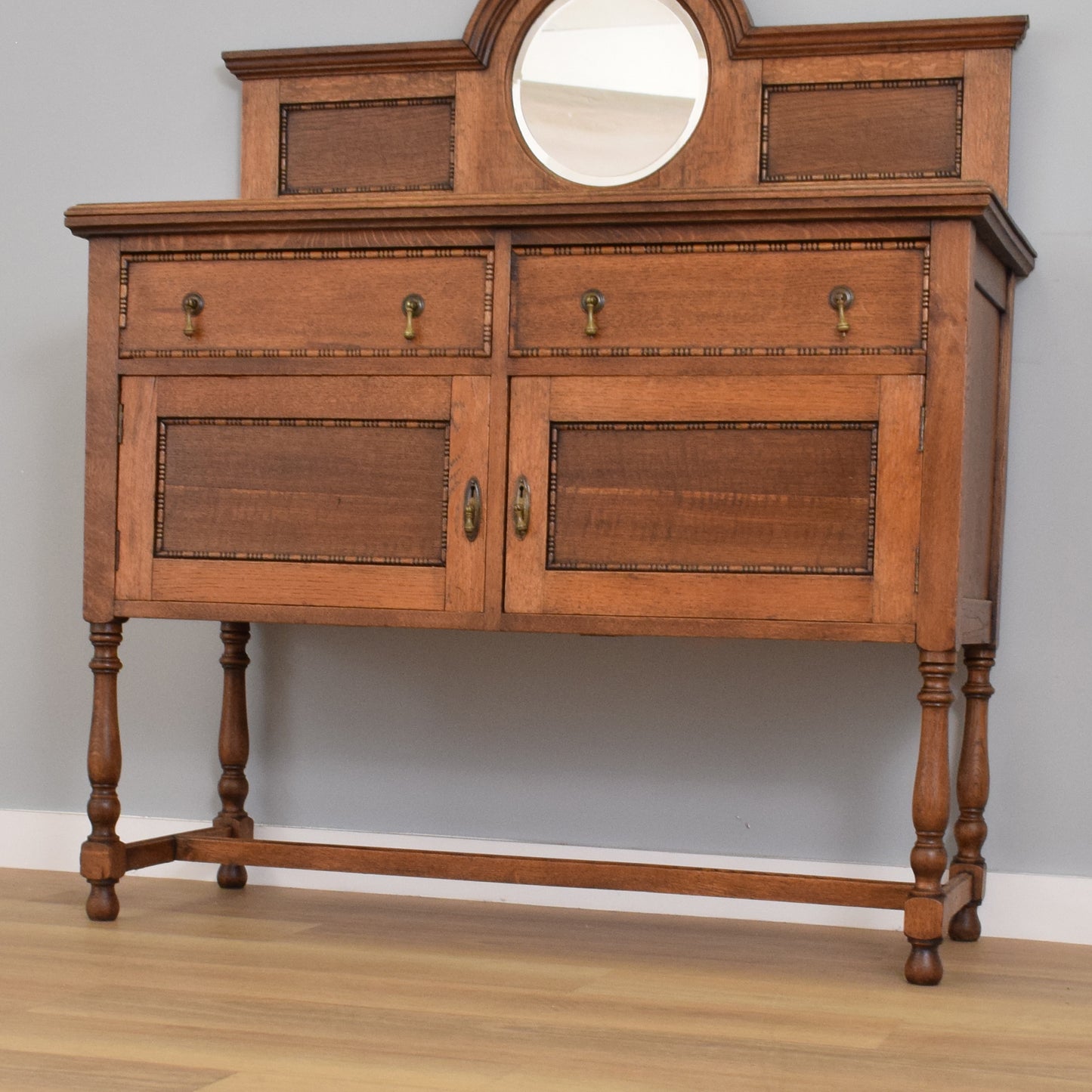 Oak Sideboard with Mirror