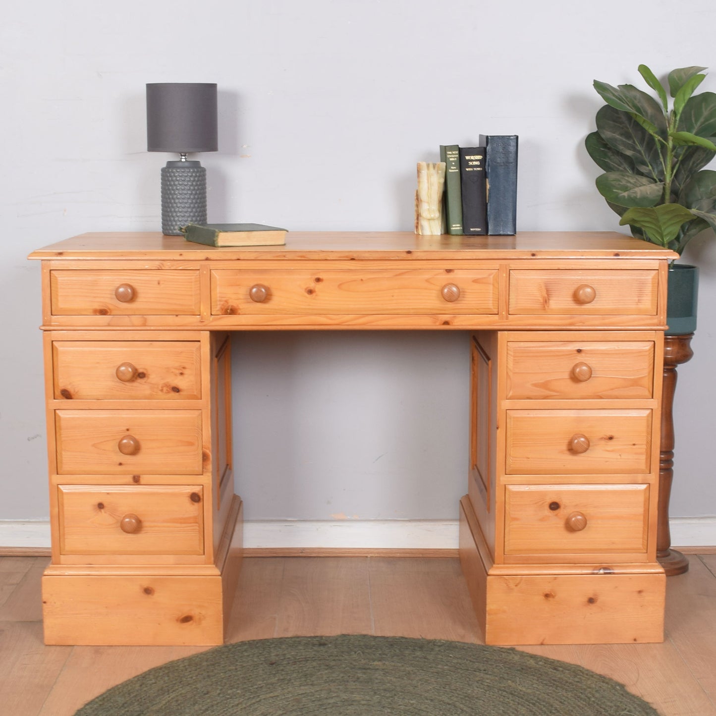 Pine Pedestal Desk