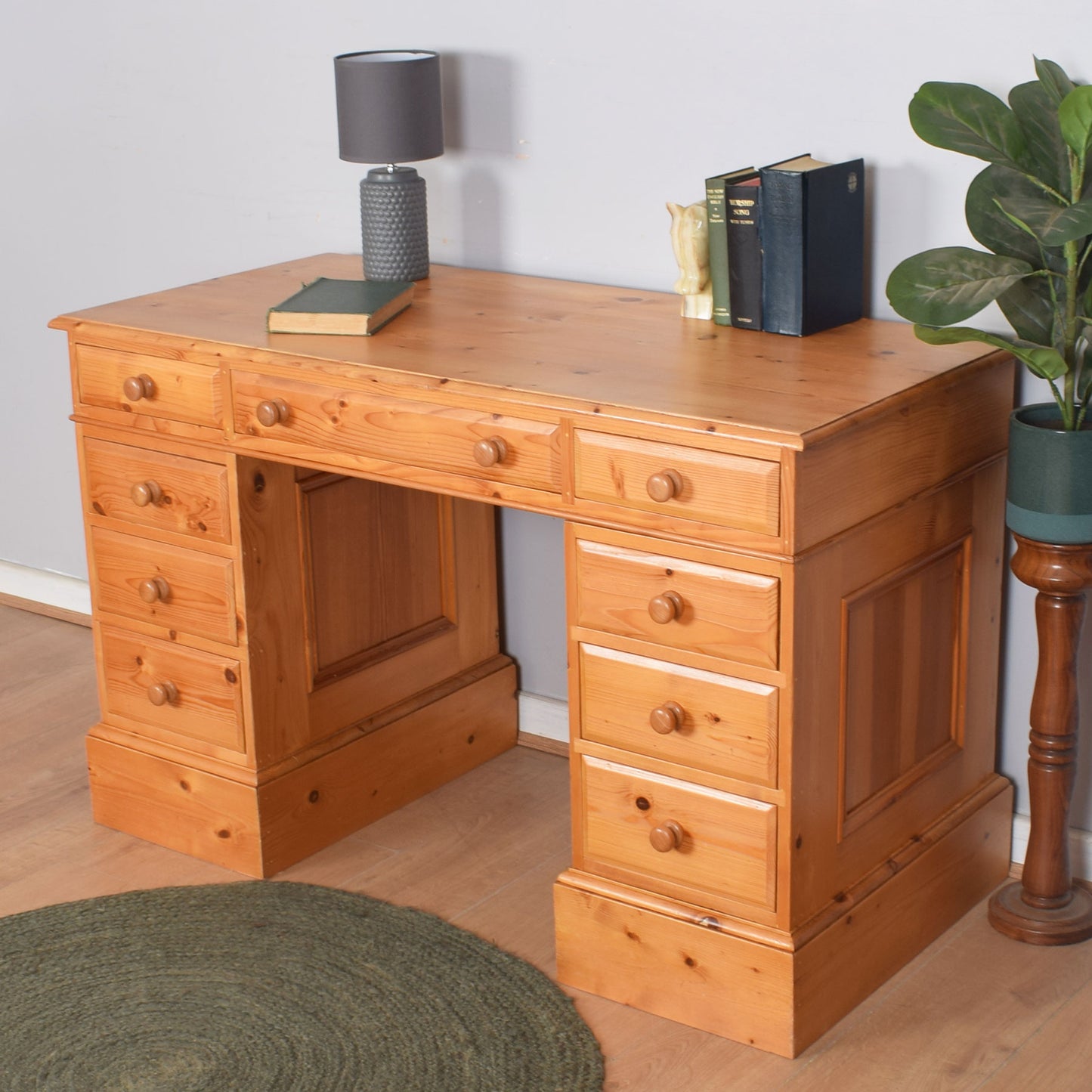 Pine Pedestal Desk