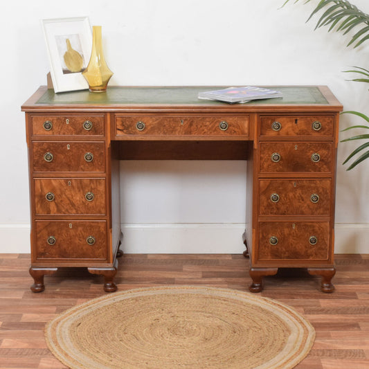 Leather Top Pedestal Desk