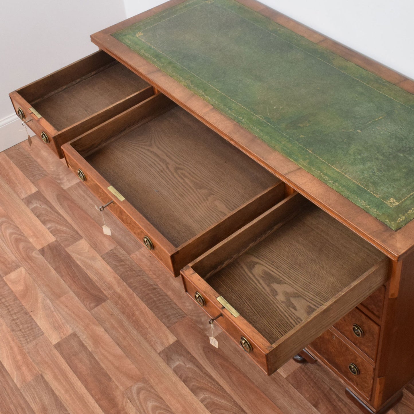 Leather Top Pedestal Desk