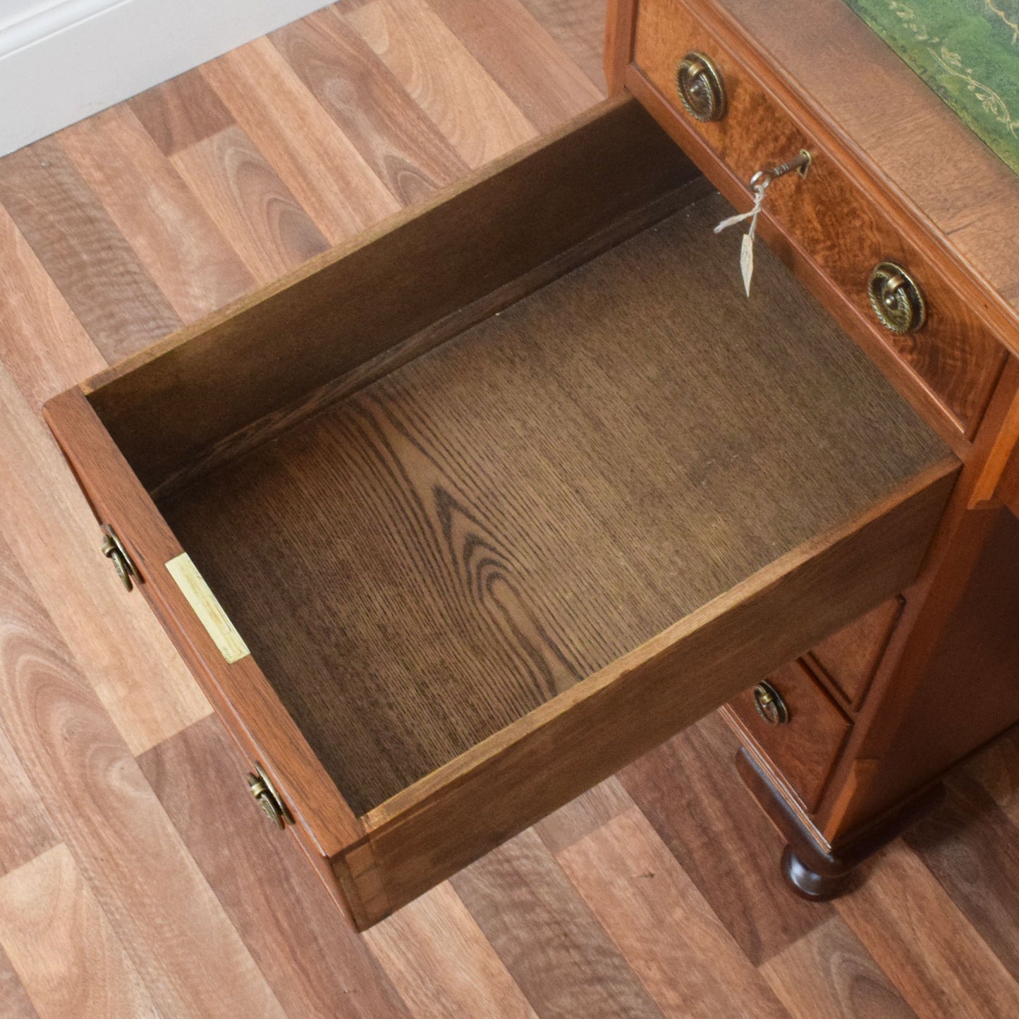 Leather Top Pedestal Desk