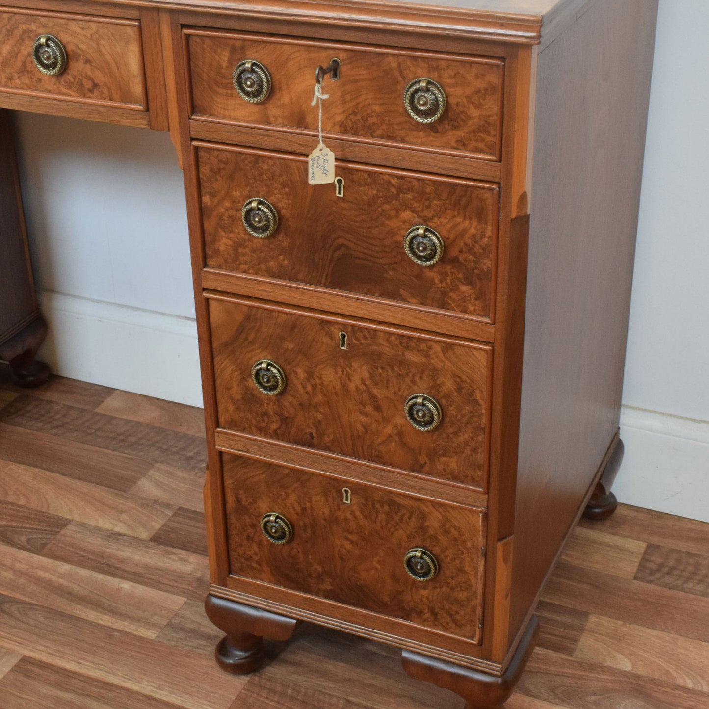 Leather Top Pedestal Desk